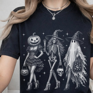 Halloween Feest | Vintage Halloween Spokerige Meis T-shirt