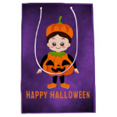 Halloween Feest voor Kinderen Pompoen Medium Cadeauzakje (Voorkant)