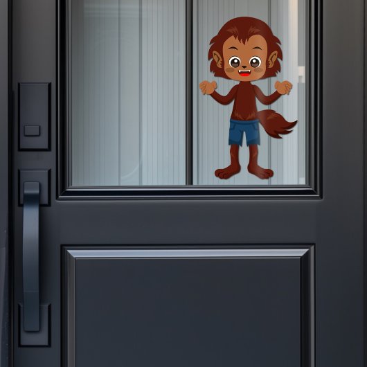 Halloween Feest voor Kinderen Weerwolf Raamsticker