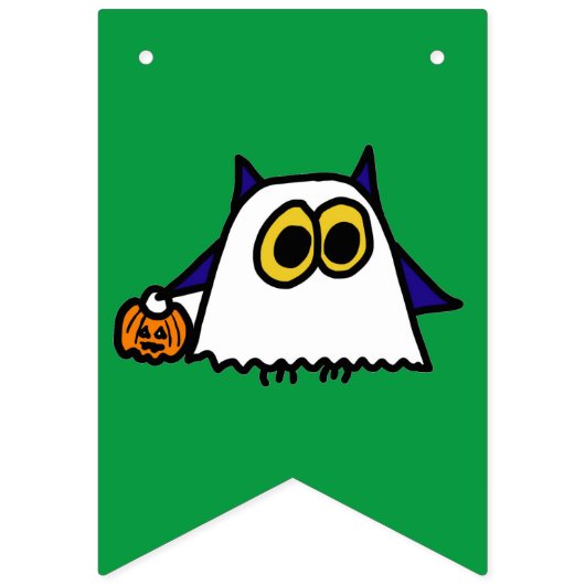 Halloween-feestbanner met Heks, Geest en Vampier Vlaggetjes (Derde vlag)