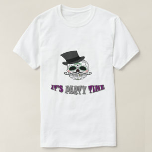 Halloween Feestdag van de Dode Versierde Schedel T-shirt
