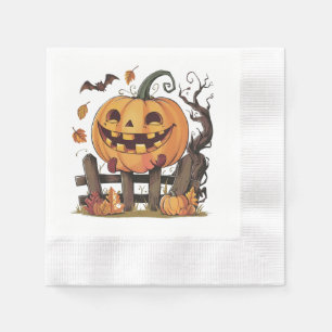 Halloween Feestelijke Pompoen Papier Servet