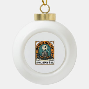 Halloween Feestshirt Spoken Feest Geheime Huis_1 Keramische Bal Ornament
