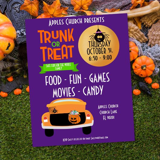 Halloween-feestthema evenement stamppot of behande poster