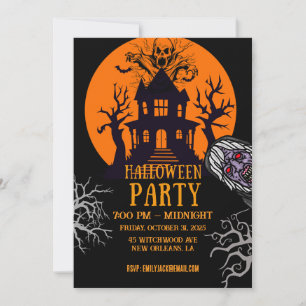 HALLOWEEN-FEESTUITNODIGING - DOE MEE ALS JE DURFT KAART