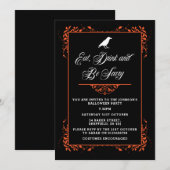 Halloween-feestuitnodiging - elegante uitnodiging  (Voorkant / Achterkant)