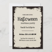 Halloween Feestuitnodiging met Ghost Boo en Moon Kaart (Achterkant)