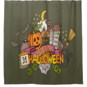 Halloween Festival Douchegordijn (Voorkant)