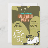 Halloween fêter chat invitations personnalisées (Devant)