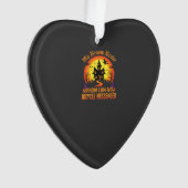 Halloween Fiets Boodschappenheks Bezem Gebroken De Ornament (voorkant)