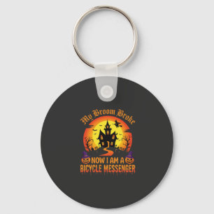 Halloween Fiets Boodschappenheks Bezem Gebroken De Sleutelhanger