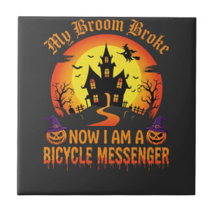 Halloween Fiets Boodschappenheks Bezem Gebroken De Tegeltje