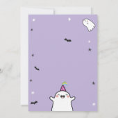 Halloween Fille Anniversaire Invitation pourpre mo (Dos)