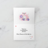 Halloween fille Baby shower rose Carte de remercie (Intérieur)