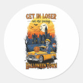 Halloween film Ronde Sticker (Voorkant)