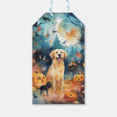 Halloween Fins lup met pompoenen eng Cadeaulabel (Voorkant)