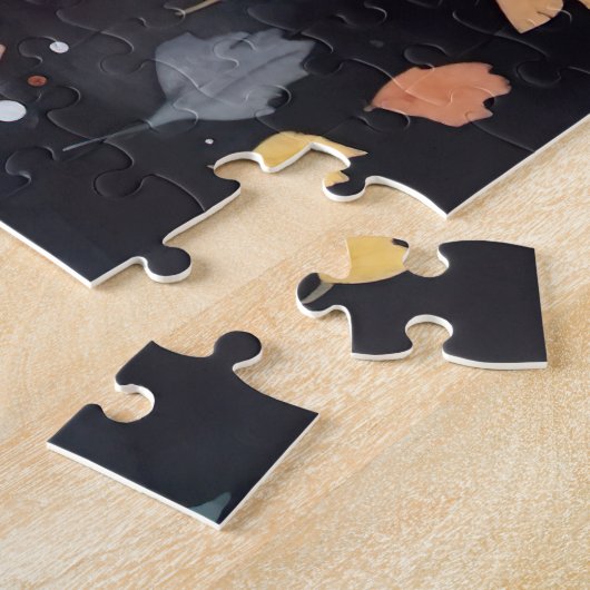 Halloween Fins lup met pompoenen eng Legpuzzel (Zijkant)