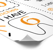 Halloween First Birthday Milestone-teken Poster (Hoek)