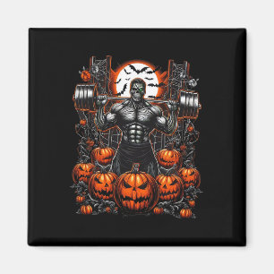 Halloween Fitness Fun-skeleton Gym Vibes-spooky Wo Magneet