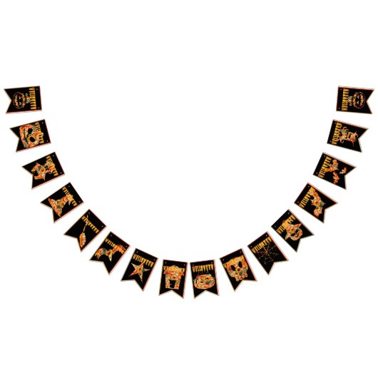 Halloween flags hanging for october night party vlaggetjes (Alle)