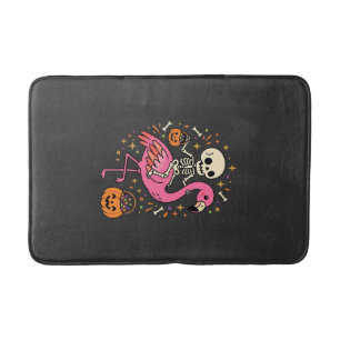 Halloween Flamingo Skelet Suiker Emmer Vector Afbe Badmat
