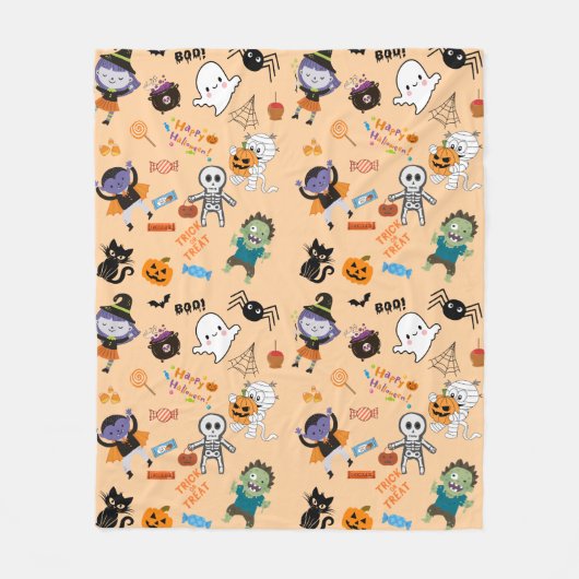 Halloween Fleece Blanket Deken (Voorkant)