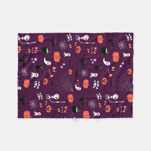 Halloween Fleece Deken (Voorkant (Horizontaal))