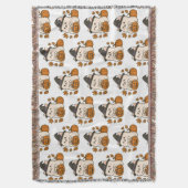 Halloween Fleecedeken – Schattige Pomeranian Deken (Voorkant Verticaal)