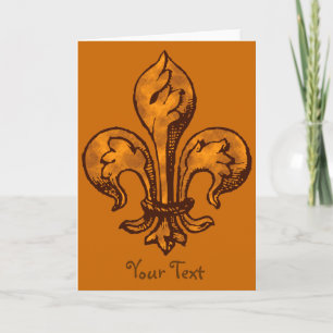 Halloween Fleur de lis Kaart