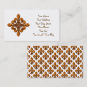 Halloween Fleur de lis Visitekaartje (Voorkant / Achterkant)