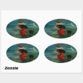Halloween Flight Ovale Sticker (Vel)