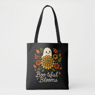 Halloween Floral Ghost Herfst Flowers Spooky Draagtas