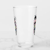Halloween Flower Skull Glas (Links)