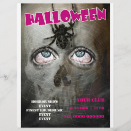 halloween flyer poster skull