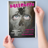halloween flyer poster skull (Hand)