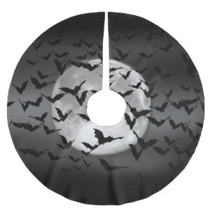 Halloween Flying Bats and a Full Moon Kerstboom Rok