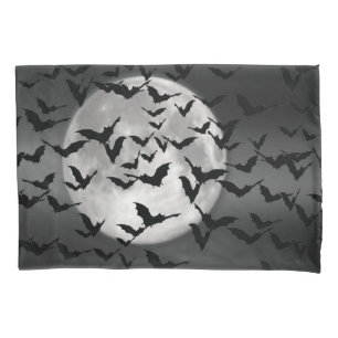 Halloween Flying Bats and a Full Moon Kussensloop