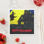 HALLOWEEN FLYING WITCH napkins Servet (Insitu)