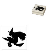  Halloween Flying Witch Stamp Rubberstempel (Gestempeld)