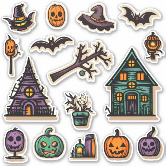Halloween Folk Art Stickers (Voorkant)