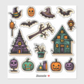 Halloween Folk Art Stickers (Vel)