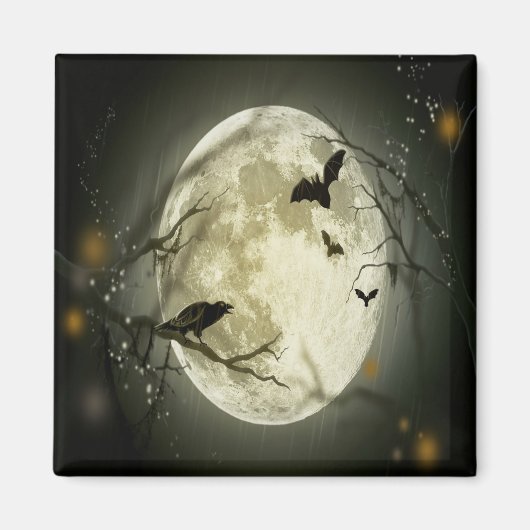 Halloween Forest, Bats, Landscape Magneet (Voorkant)