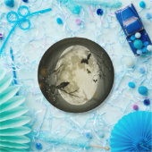 Halloween Forest, Bats, Landscape Papieren Bordje (Feest)