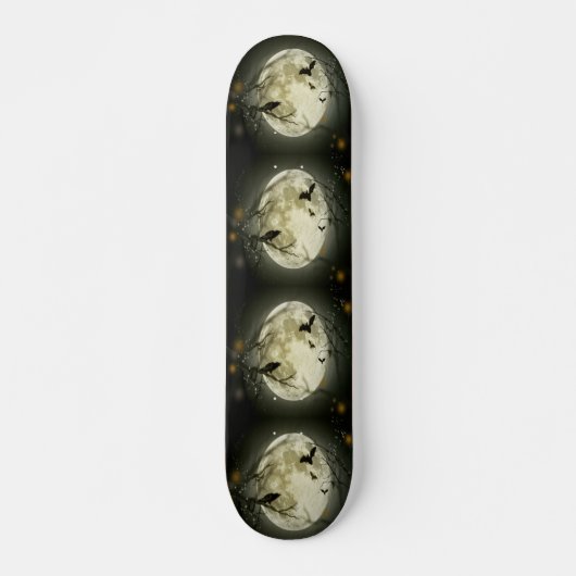 Halloween Forest, Bats, Landscape Skateboard (Voorkant)