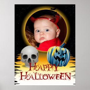 Halloween Foto Lijst Skull en Jack o' Lantern Poster