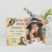 Halloween foto uitnodiging (Staand voorkant)