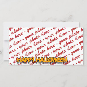 Halloween-fotokaart of foto-cadeau-Label Feestdagenkaart