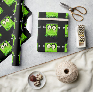 Halloween Frankenstein Holiday inpakpapier