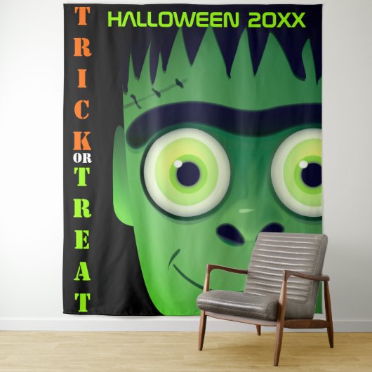 Halloween Frankenstein Monster Backdrop Wandkleed (In situ)