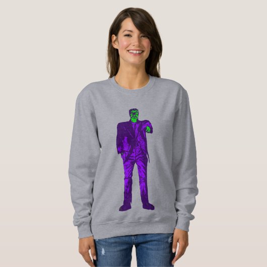 halloween frankenstein monster kreupel trui (Voorkant volledig)